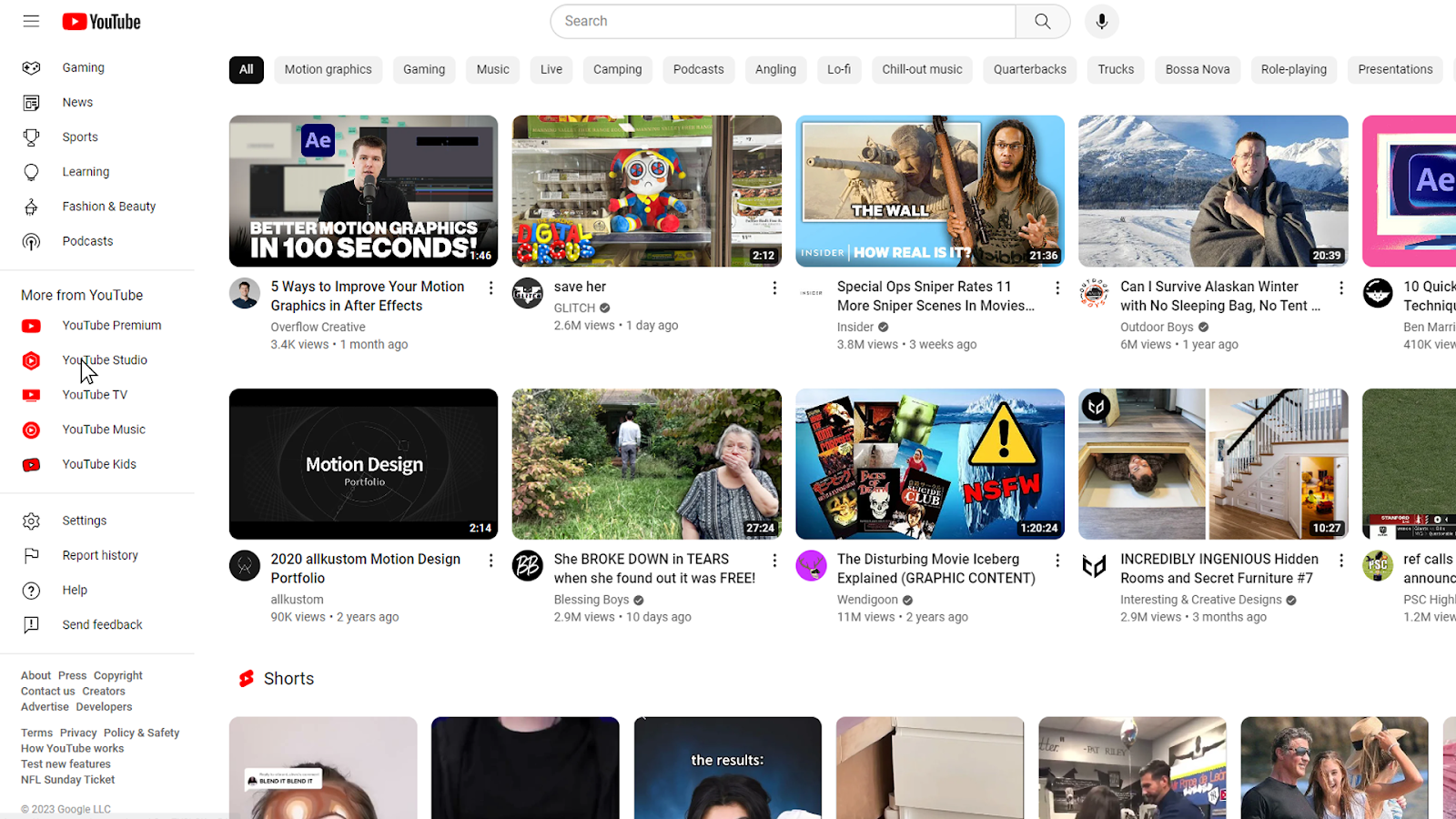 Showing settings choices in admin of YouTube screen