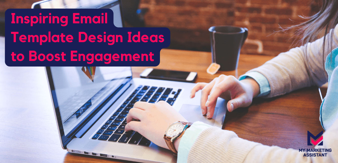 Woman sitting working on table using laptop with phone and mug beside