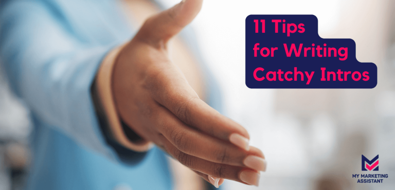 Woman in a blue suit extending her hand, ready to shake hands.